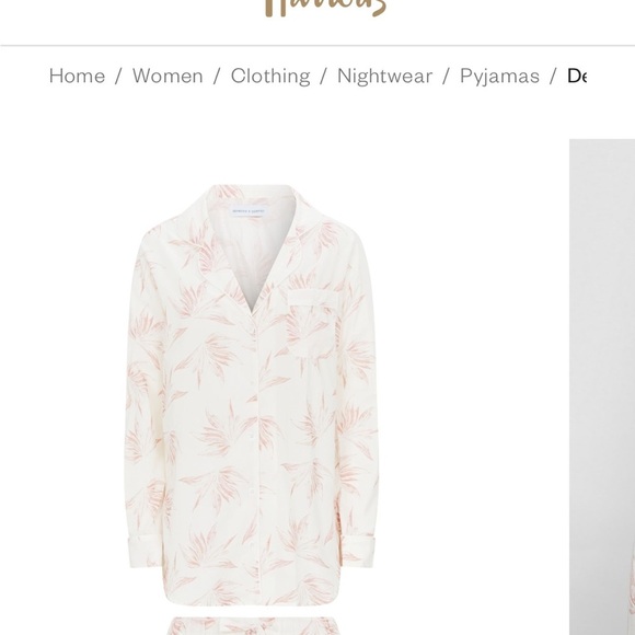 DESMOND & DEMPSEY Deia Print Pajamas Top - Picture 3 of 9